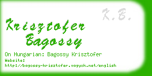 krisztofer bagossy business card